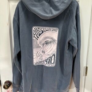 Vintage 17th Street Surf Shop Graphic Hoodie - Blue